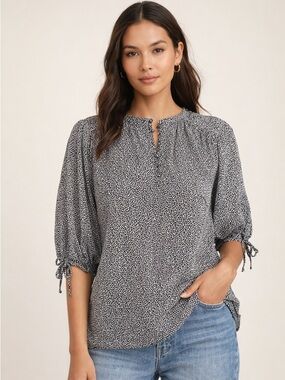 1 State black/white blouse, NWT, size XS (oversized)